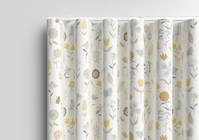 Floral Whimsy, Silver - Made to Measure Curtains - Image 13